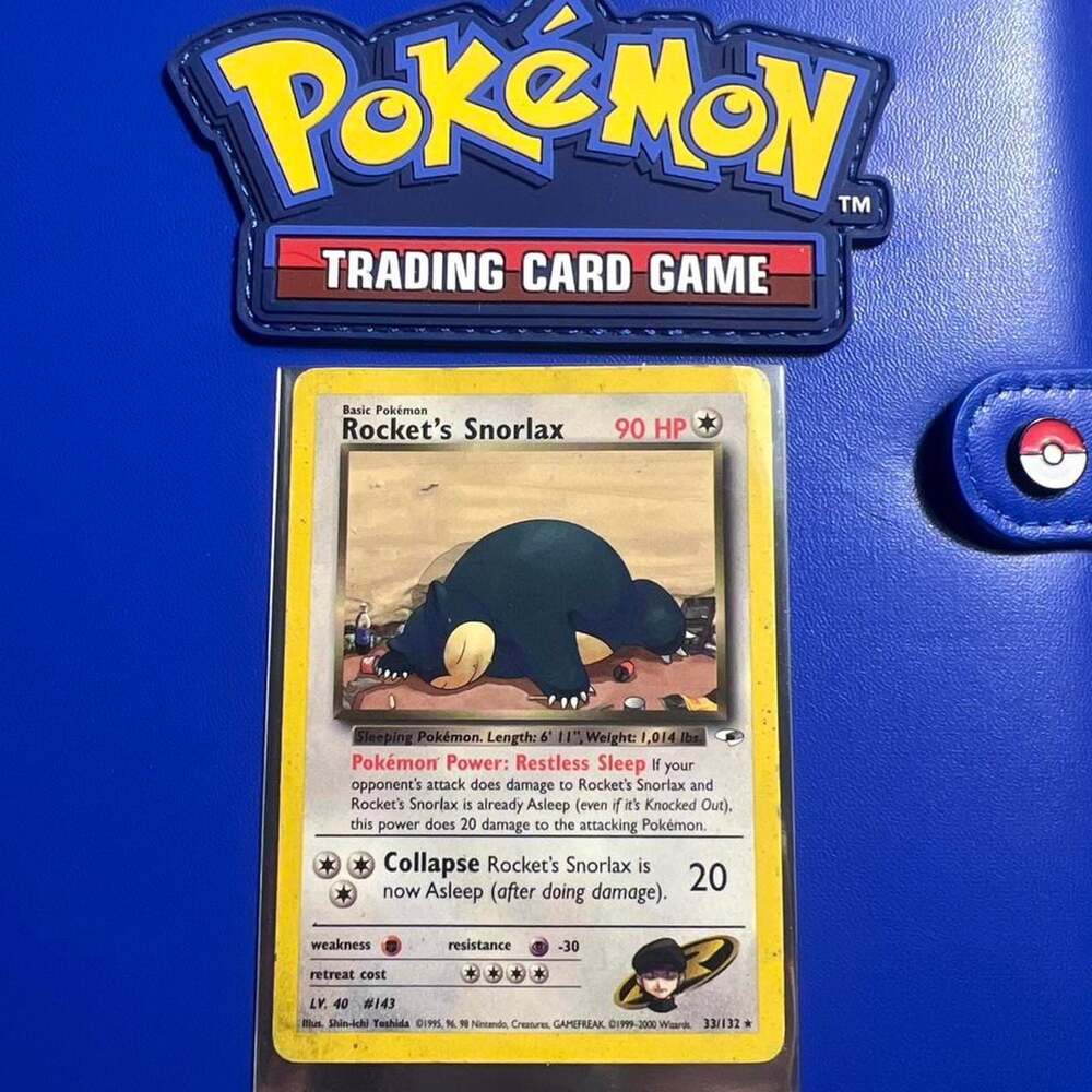 Rocket's Snorlax 33/132 Pokémon Gym Heroes Holo Card